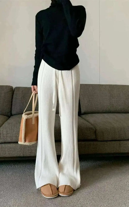 Pantalon Décontracté en Cachemire pour Femmes | Couleur unie