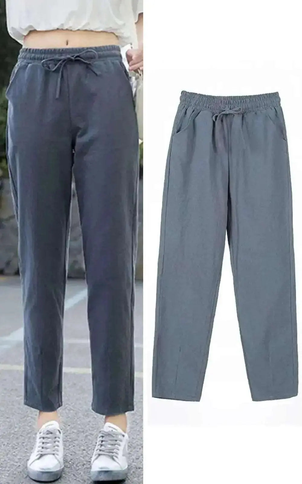 Pantalon en coton et lin décontracté pour Femme | Taille élastique #summer