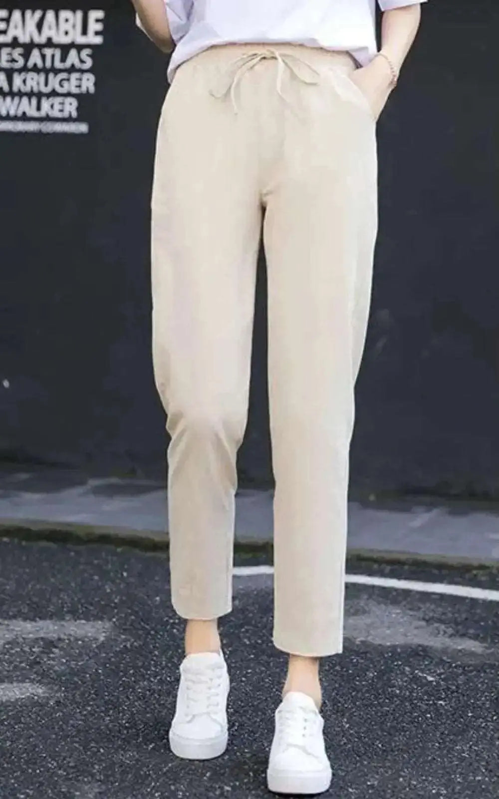 Pantalon en coton et lin décontracté pour Femme | Taille élastique #summer