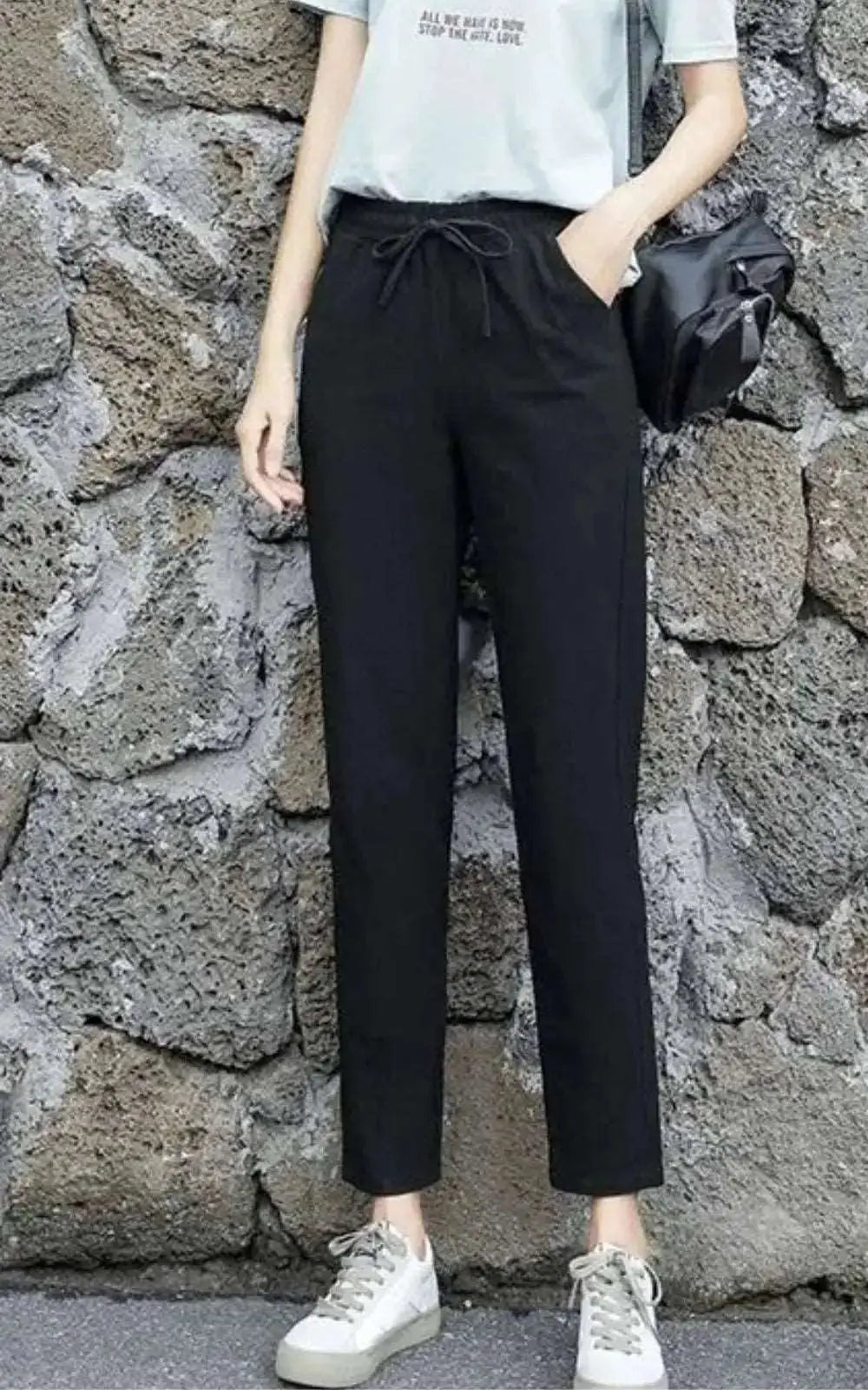 Pantalon en coton et lin décontracté pour Femme | Taille élastique #summer