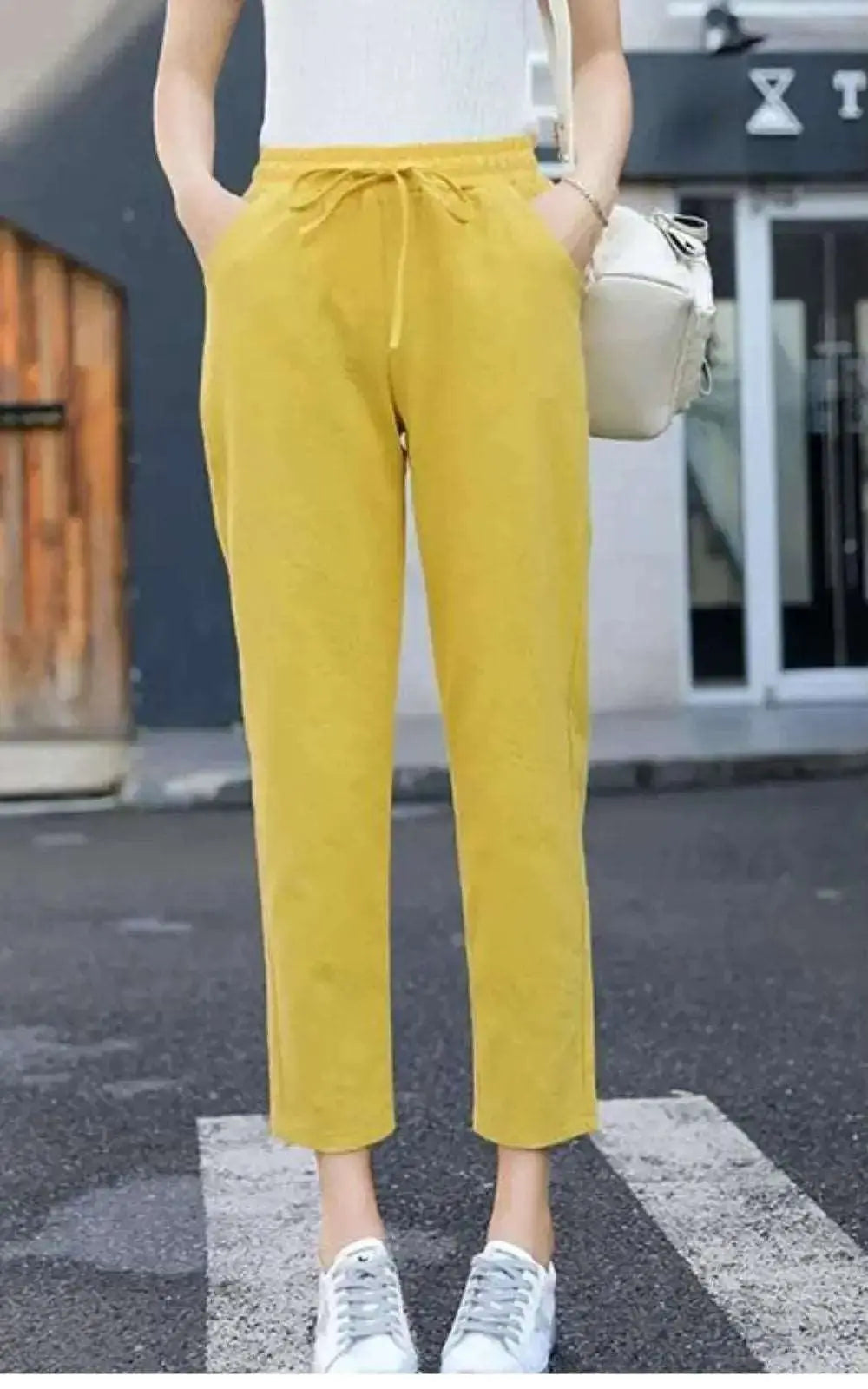 Pantalon en coton et lin décontracté pour Femme | Taille élastique #summer