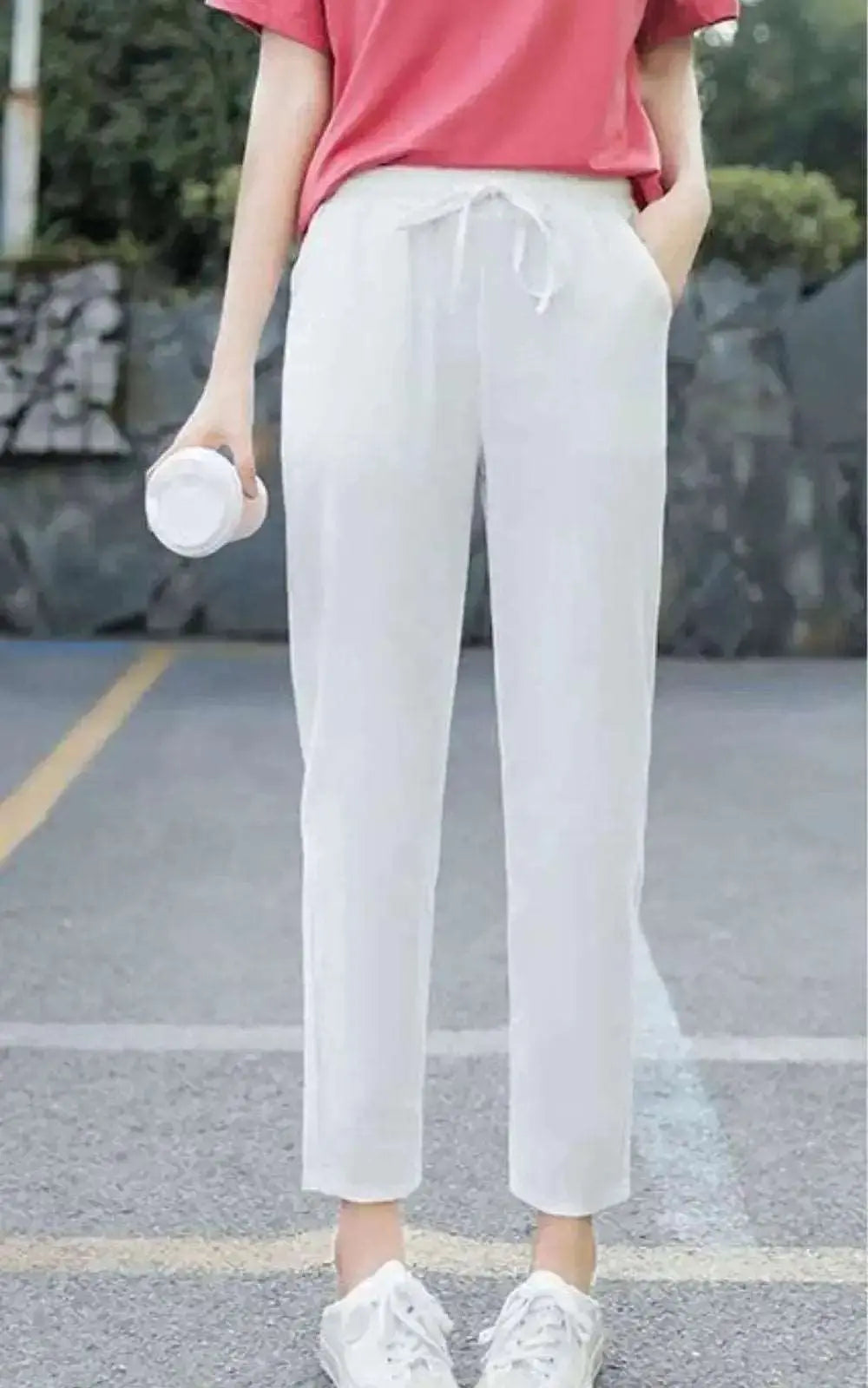 Pantalon en coton et lin décontracté pour Femme | Taille élastique #summer