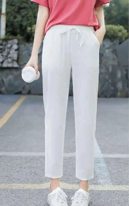 Pantalon en coton et lin décontracté pour Femme | Taille élastique #summer