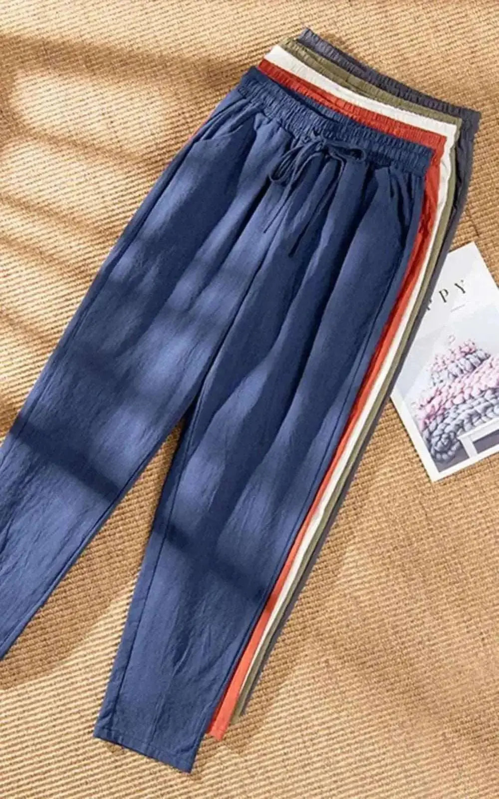 Pantalon en coton et lin décontracté pour Femme | Taille élastique #summer