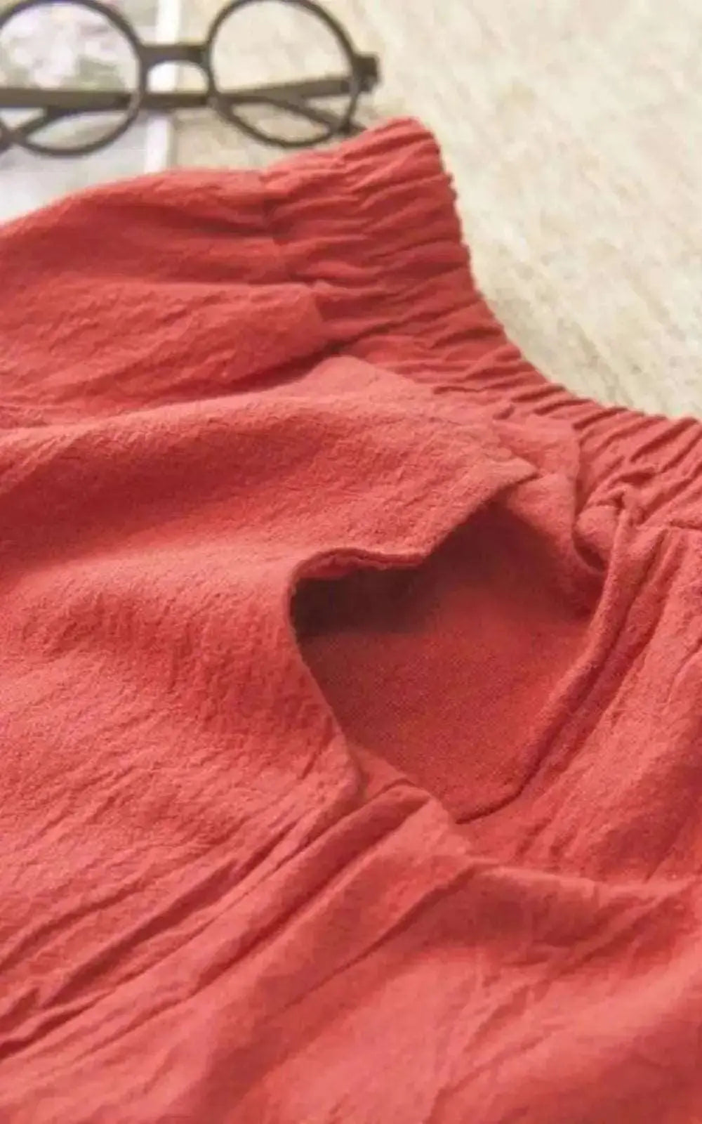 Pantalon sarouel décontracté en coton et lin pour Femme | #Eté