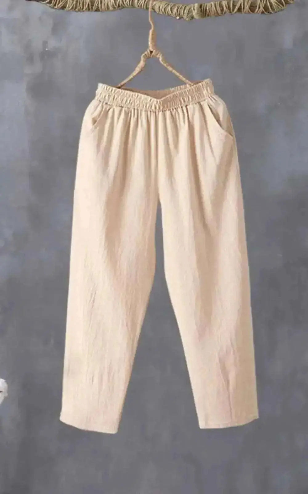 Pantalon sarouel décontracté en coton et lin pour Femme | #Eté