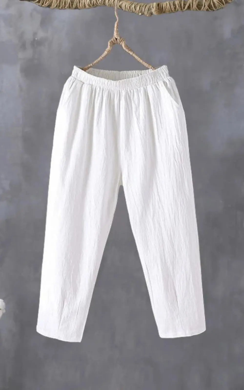Pantalon sarouel décontracté en coton et lin pour Femme | #Eté DreamStylista