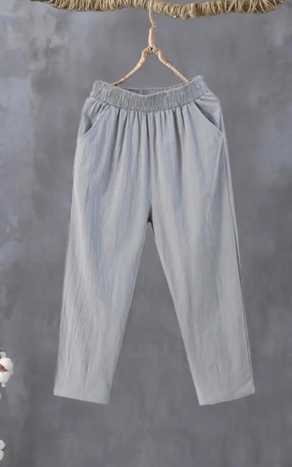 Pantalon sarouel décontracté en coton et lin pour Femme | #Eté DreamStylista