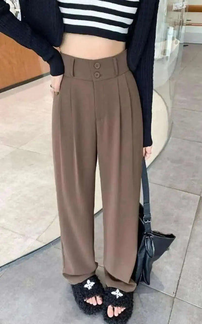 Pantalons Femme Taille Haute Style Mode Coréenne | #Elégance