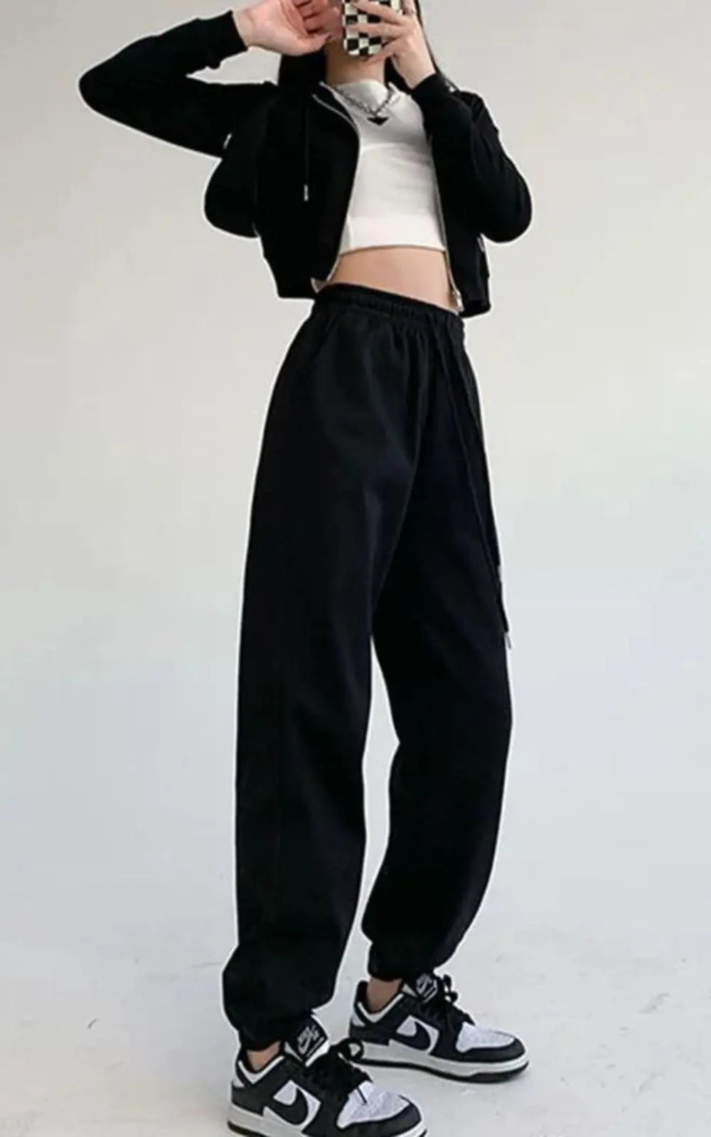 Pantalons de Survêtement Décontractés Taille Haute en Coton Tricoté pour Femmes | #Collection Printemps-Été DreamStylista