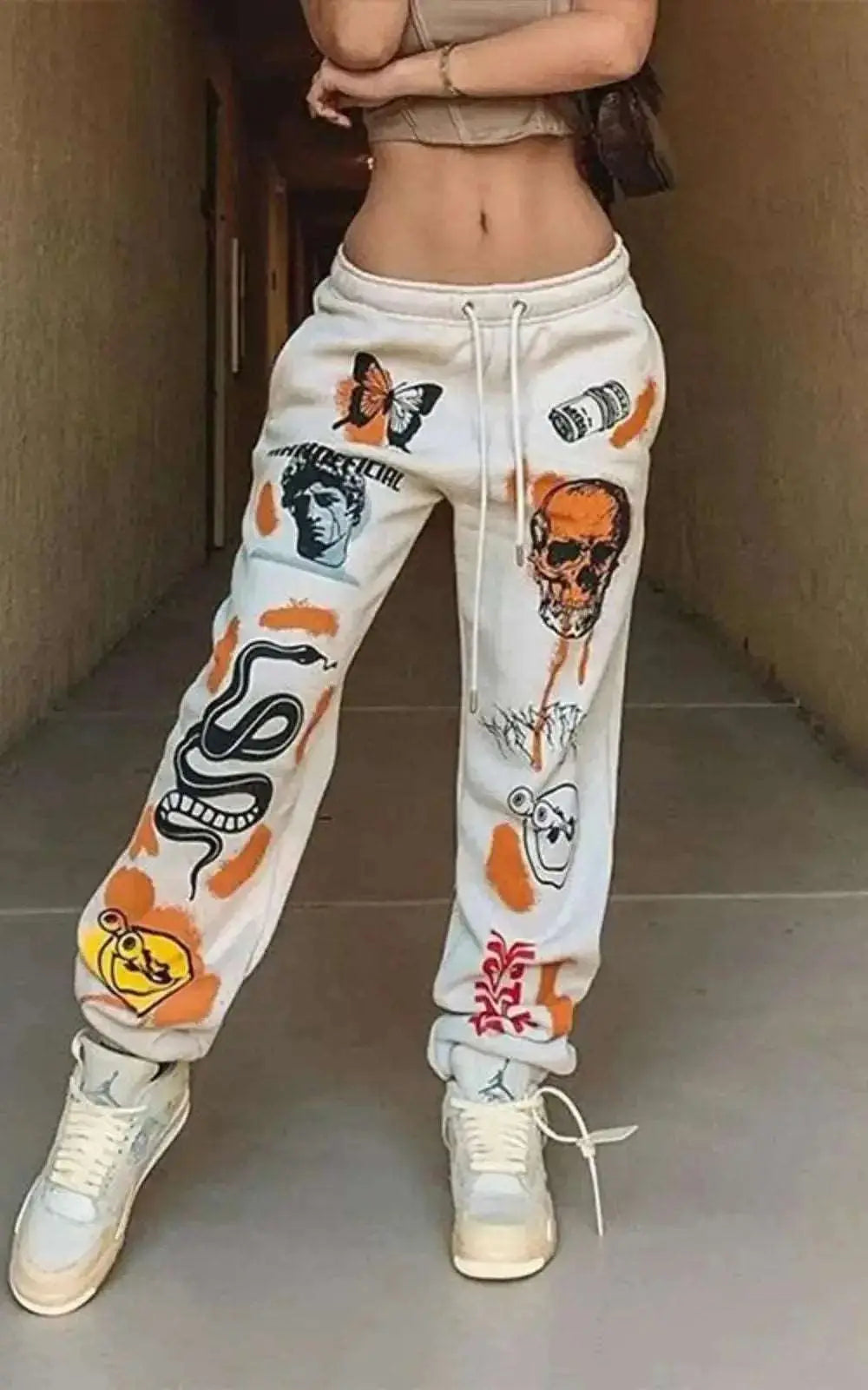 Pantalons de jogging pour Femme | Streetwear Décontracté Taille Haute