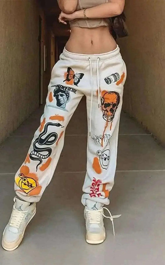 Pantalons de jogging pour Femme | Streetwear Décontracté Taille Haute