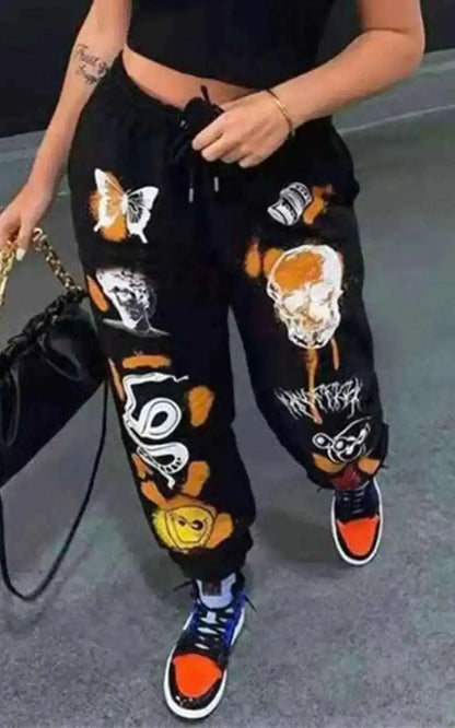 Pantalons de jogging pour Femme | Streetwear Décontracté Taille Haute