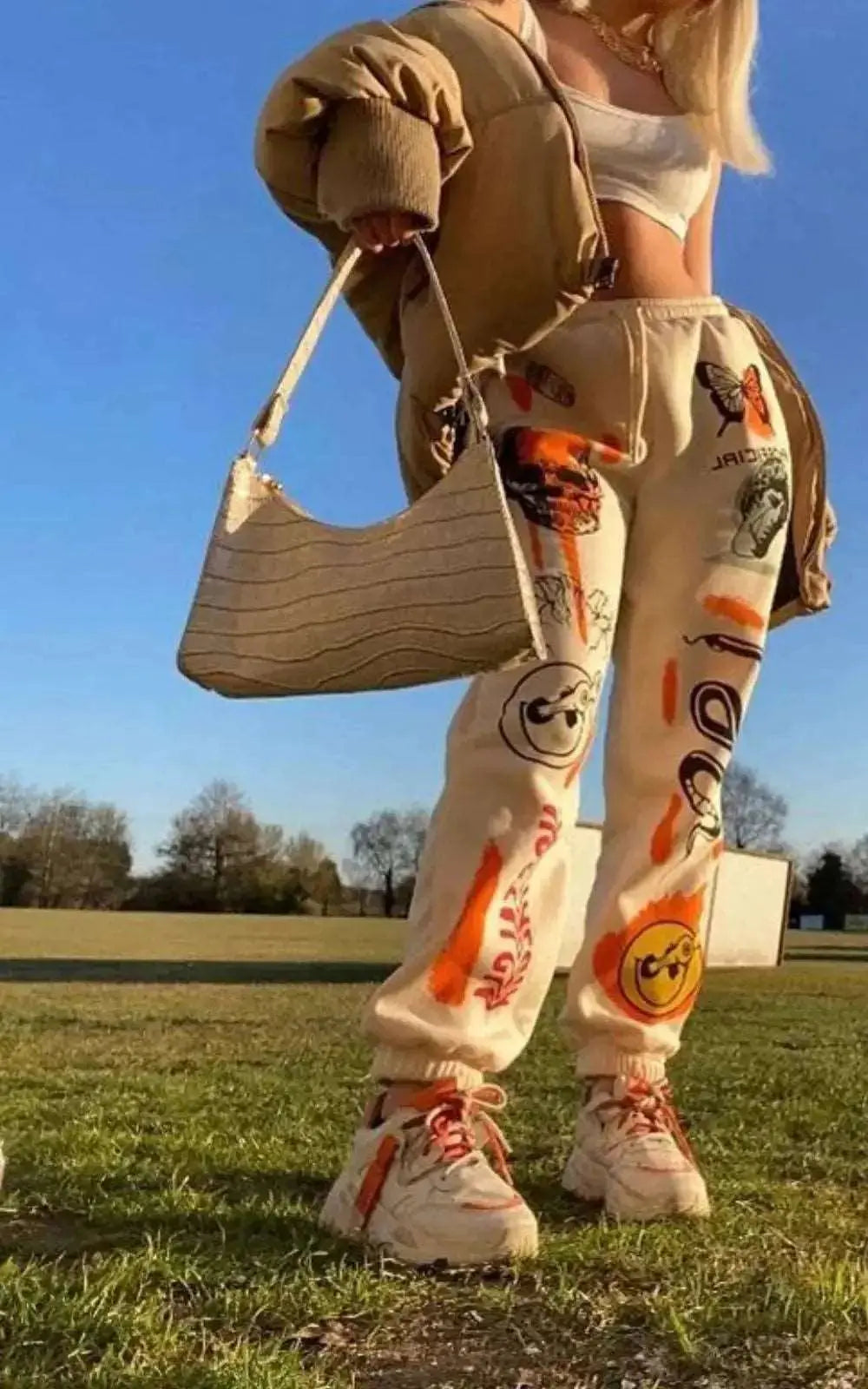 Pantalons de jogging pour Femme | Streetwear Décontracté Taille Haute