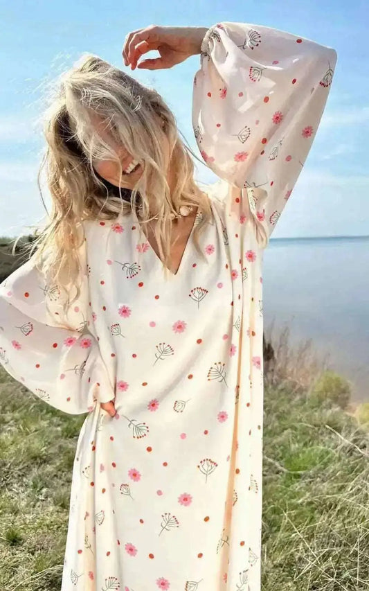 Robe en Chiffon Imprimée pour Femme - Élégance Décontractée pour l'Été